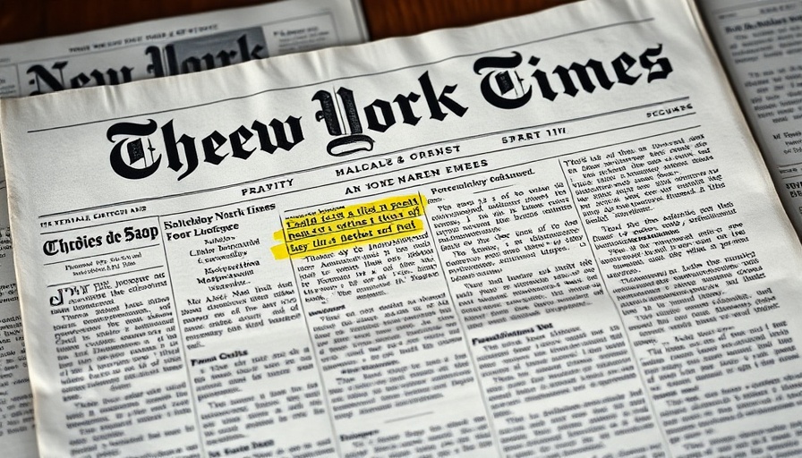 Vintage New York Times page highlighting financial article related to Private Market Reckoning Red Flags.