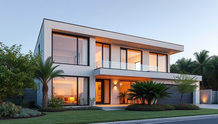 Modern minimalist house at Global Property Expo for investors.