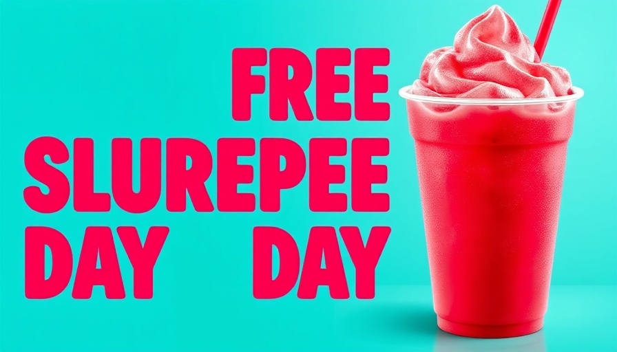 7-Eleven Birthday Free Slurpees promotional poster for Slurpee Day, 2025.