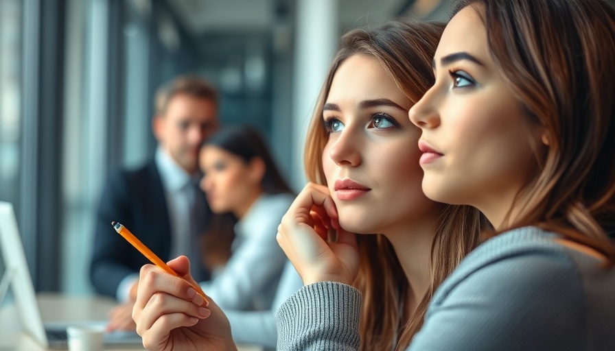 Young woman contemplating in modern office, Labor Efficiency Ratio for Business.