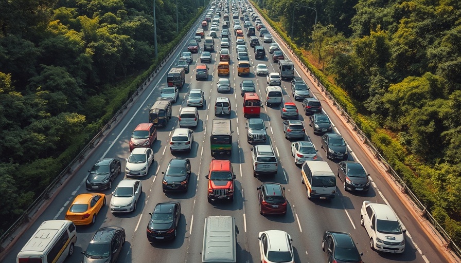 Bird's-eye view of traffic, highlighting AI's role in business growth.