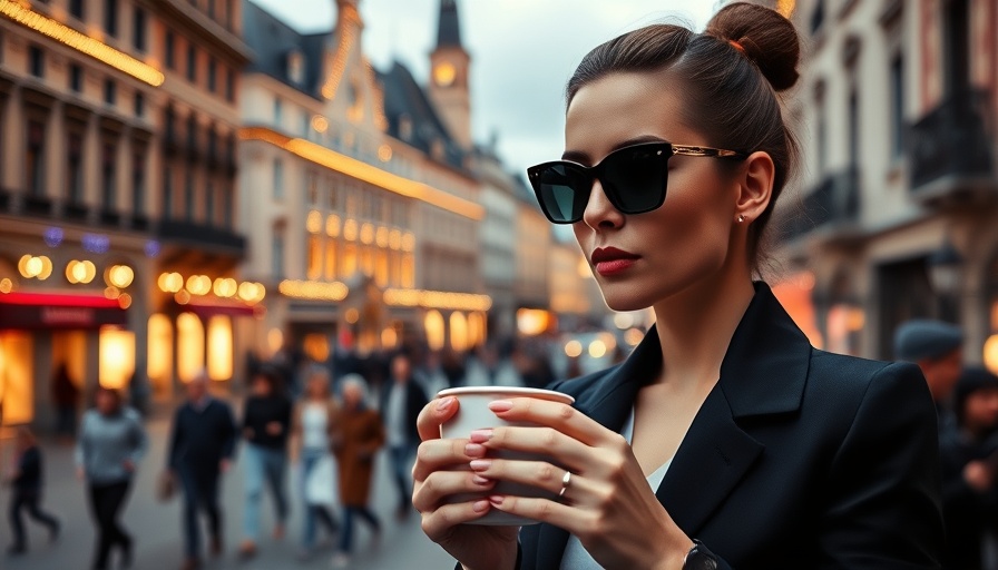 Stylish entrepreneur embracing passion over profit in city setting.