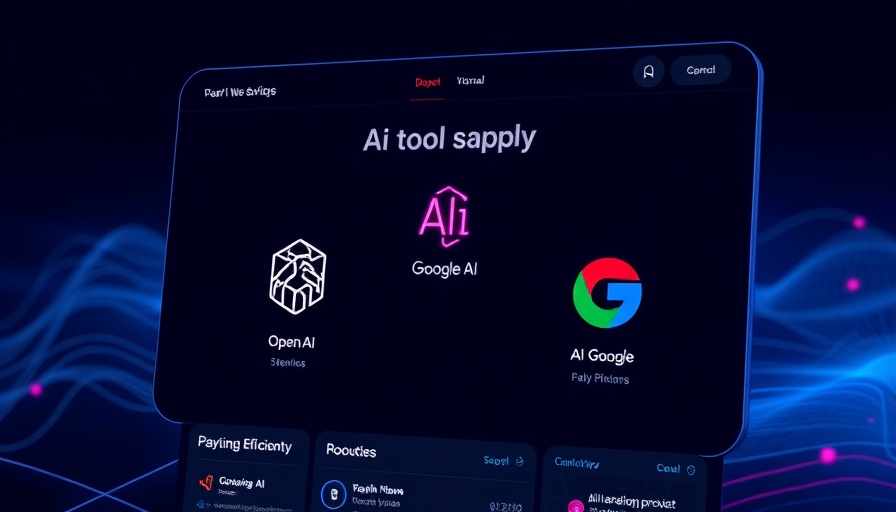 Modern interface of AI tools for small business application.