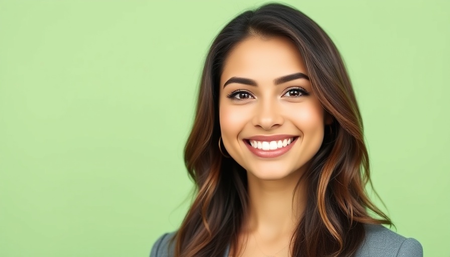 Confident portrait of a young woman reflecting creative vision business goals.