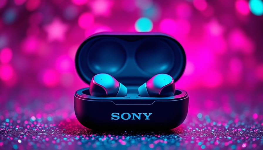 Sony LinkBuds Fit in colorful starry background at refurbished sale