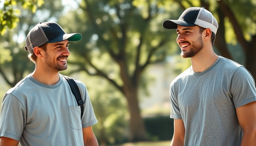 Young adults in conversation outdoors under sunlight