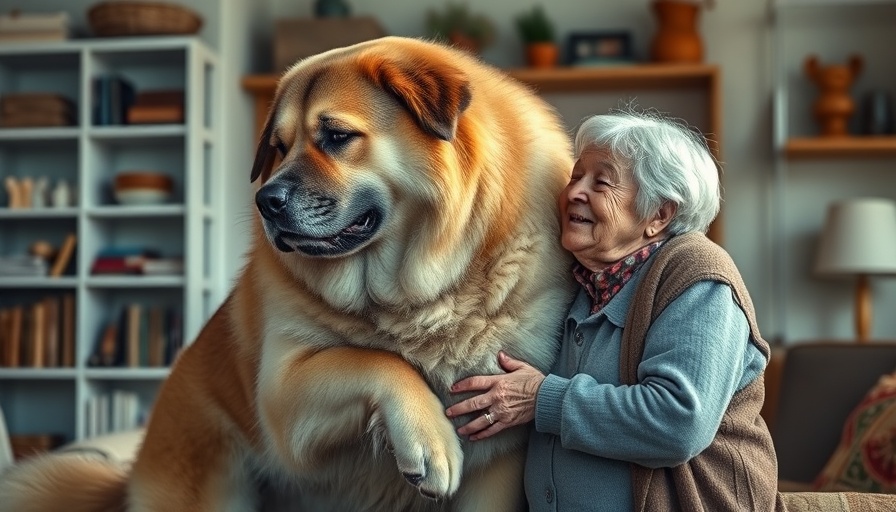 AI video creation for businesses showing a large dog with a person