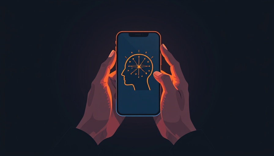 AI automation for entrepreneurs depicted through abstract human head icon on smartphone.