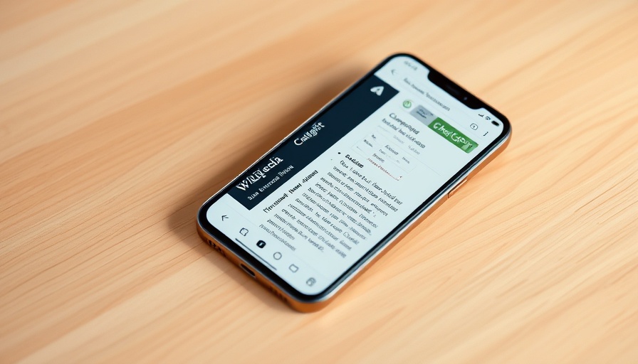 Smartphone with ChatGPT Wikipedia page for AI politeness study.
