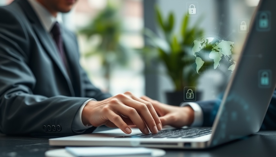 Professional on laptop with holographic security icons reflecting stealth crawling behavior in AI.