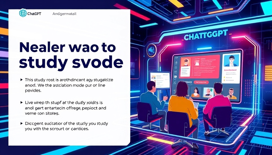 Digital poster on ChatGPT Study Mode for non-students, tech theme.