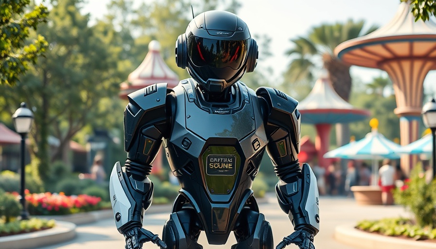 Friendly robot in theme park during Disney VIP tours Orlando.