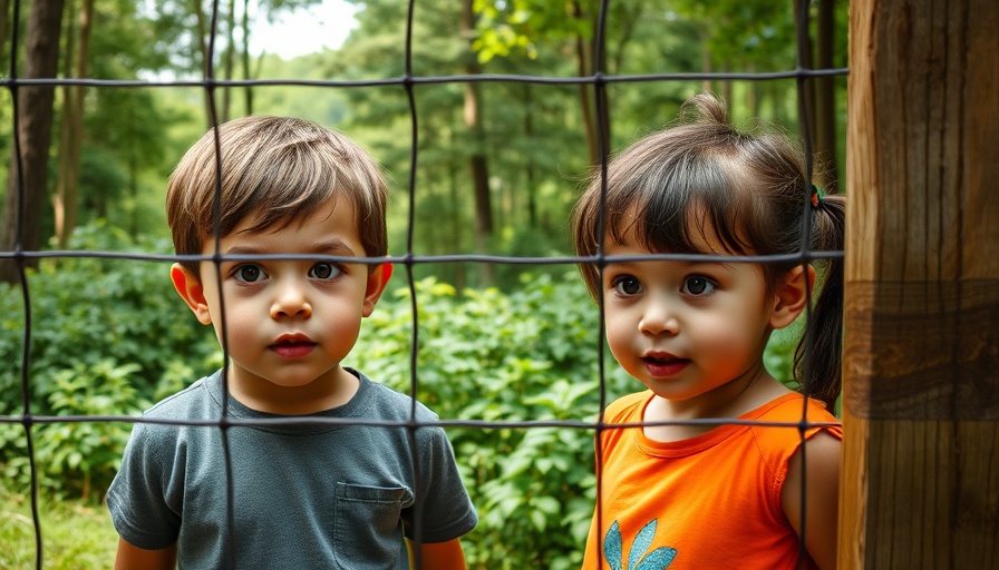 Kids exploring outdoor activities in Florida, viewing forest.