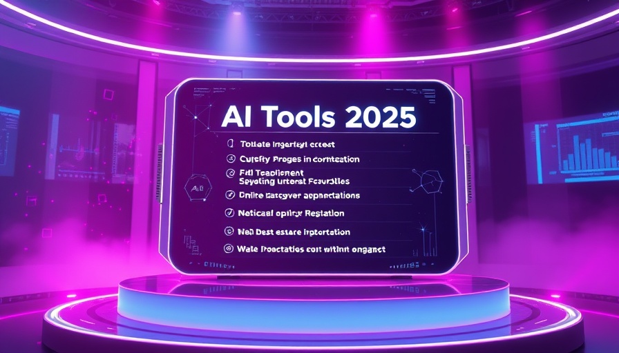 Futuristic display of best AI tools 2025 in vibrant digital art.