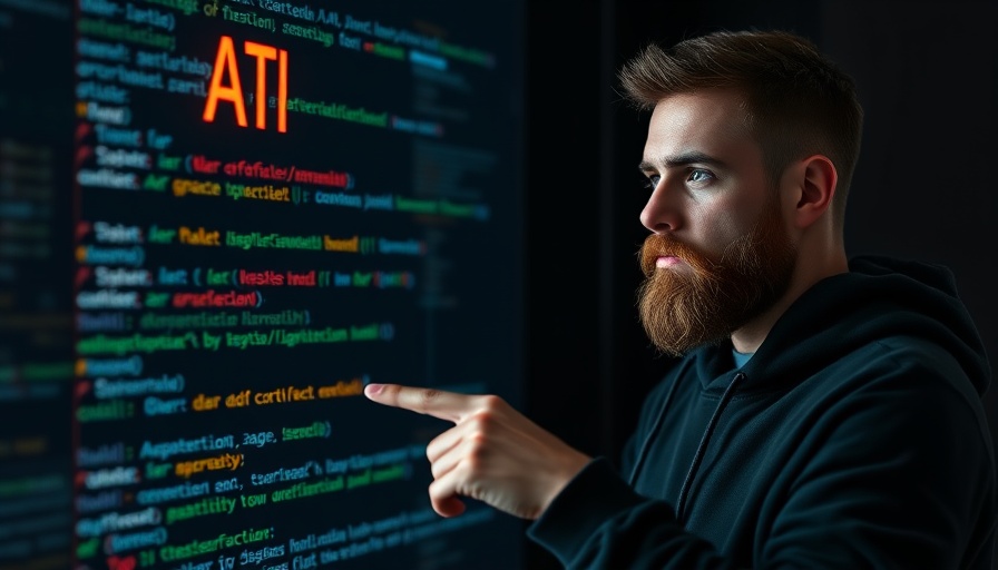 Hacking AI is TOO EASY: man pointing at AI hacking screen.