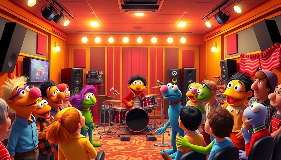 Cheerful muppet band in studio, Disney VIP tours Orlando