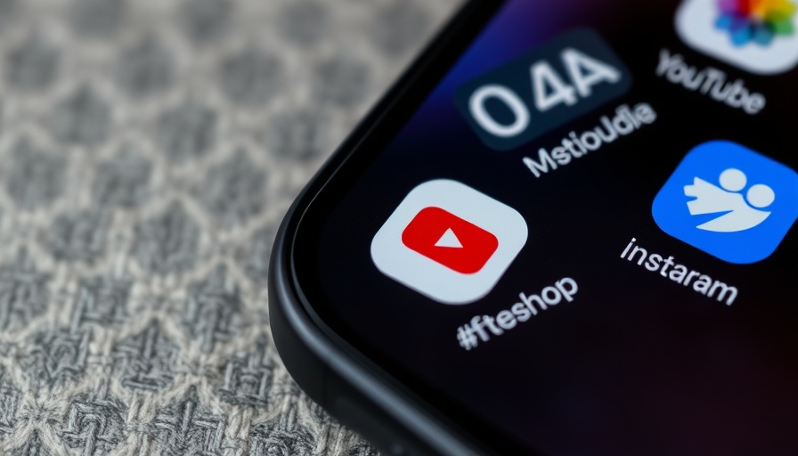 YouTube and Instagram app icons on smartphone screen.