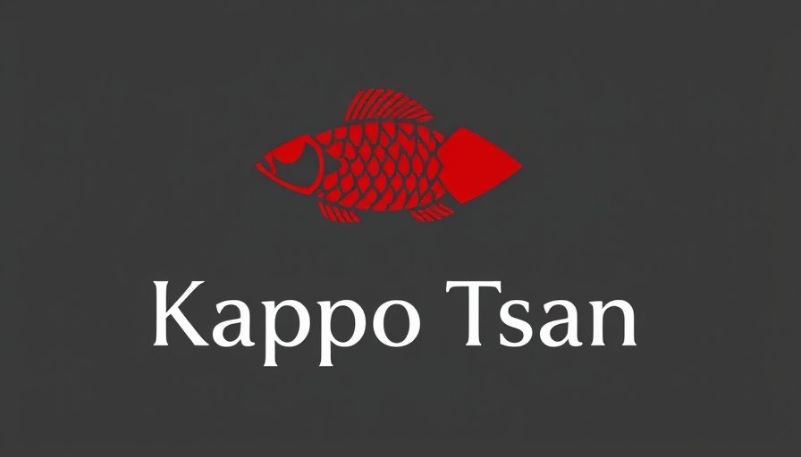 Kappo Tsan logo with red fish, minimalist design.