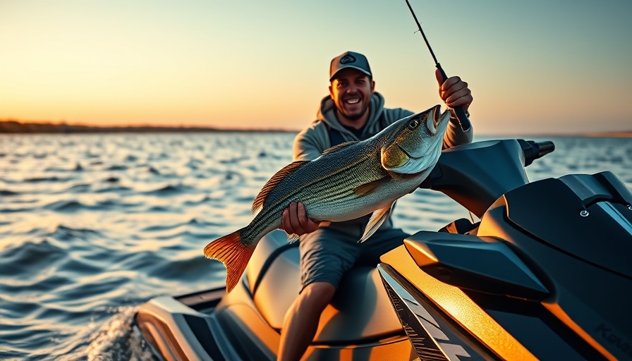 Angler on a Kawasaki Jet Ski Ultra 160LX-S at sunset