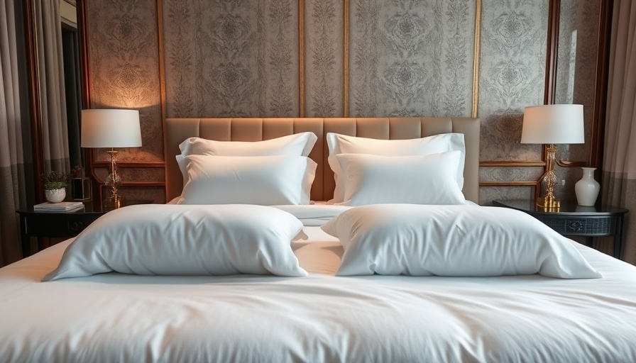 Elegant bedroom design with soft lighting and neutral tones.
