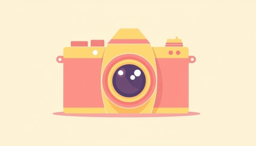 Copyright-free images: vintage camera illustration with large lens