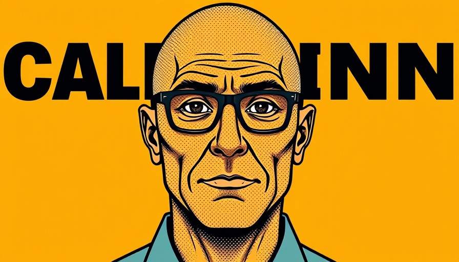 Dot-etched portrait illustration with bold typography on yellow background related to Job Churn