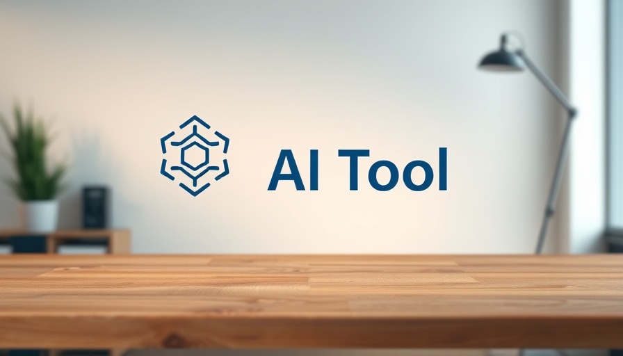 Desk setup featuring AI tool icon for boosting productivity.