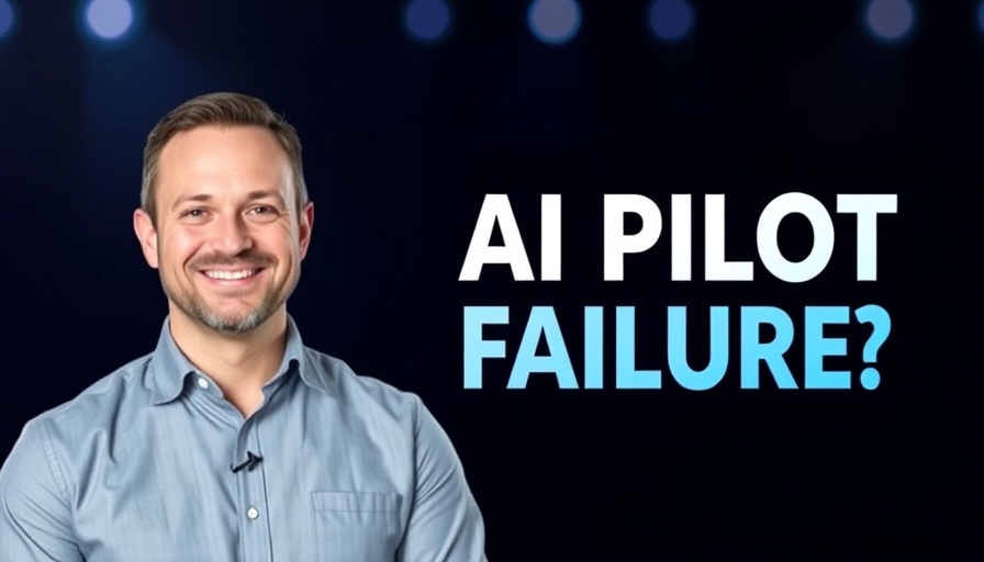 Bold text image discussing AI pilot study with presenter