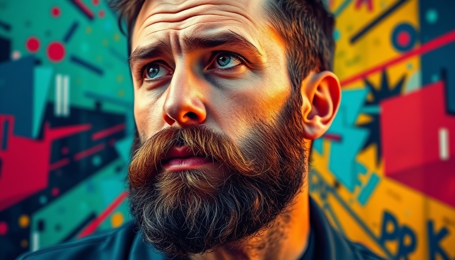 Textured pop art portrait symbolizing AI automation for entrepreneurs.