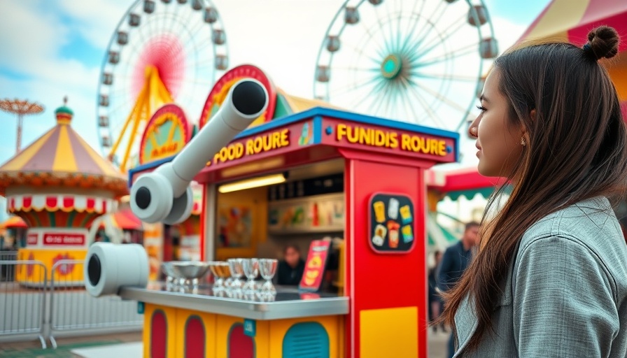 Appetronix robot arm at theme park food kiosk.