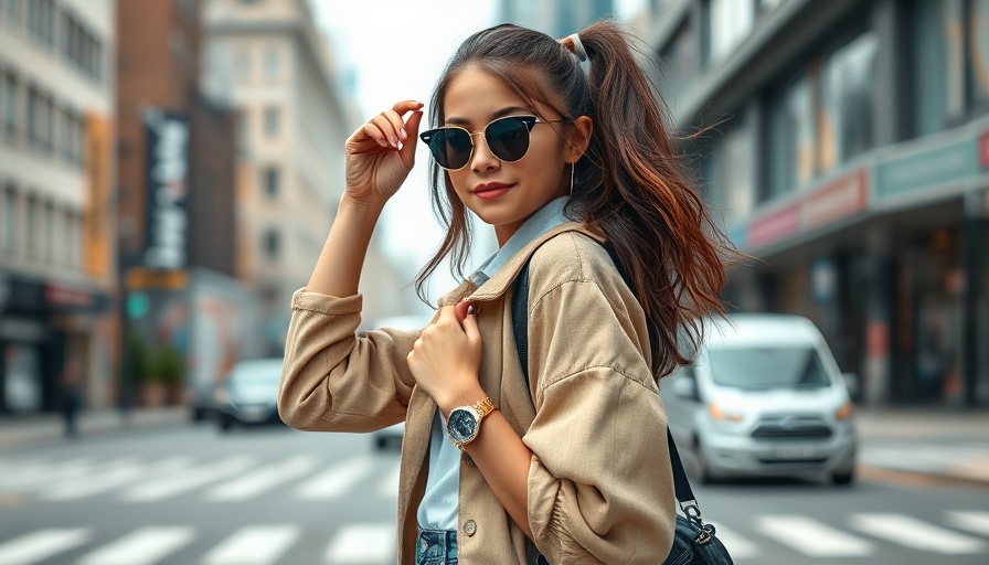 Stylish young girl showcasing North West fashion style, urban backdrop.