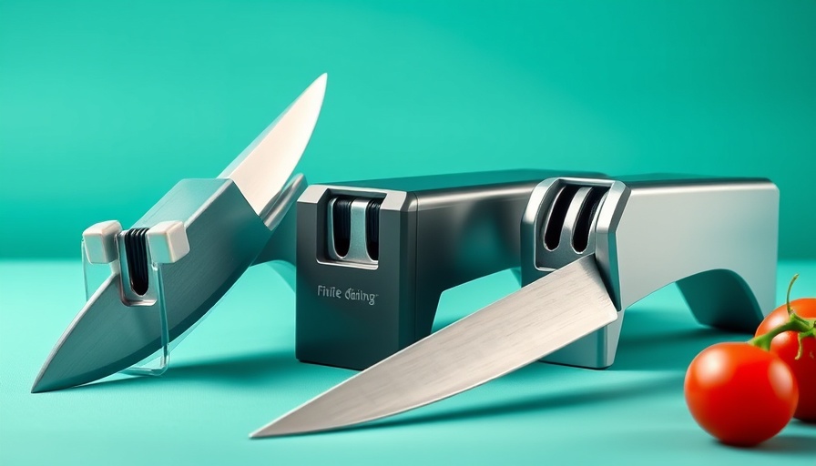 Best Knife Sharpener for Fine Dining Enthusiasts displayed on colorful background.