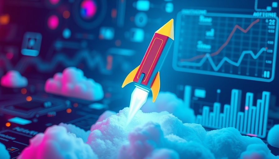 Futuristic AI innovation concept with pencil rocket, digital elements, representing Meta AI models integration.