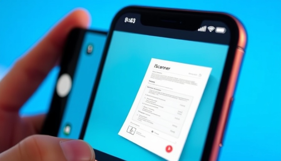 iScanner document management app on smartphone screen