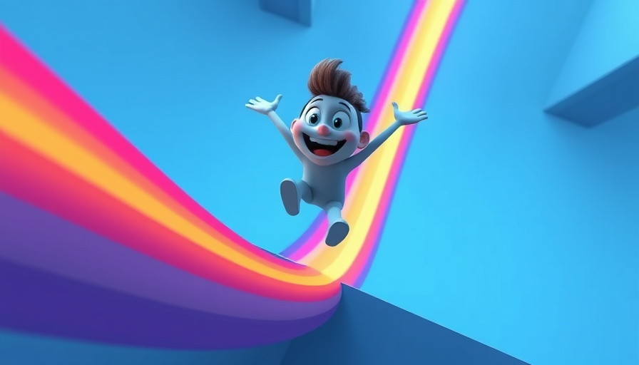 Colorful 3D cartoon character demonstrates new AI animation techniques.