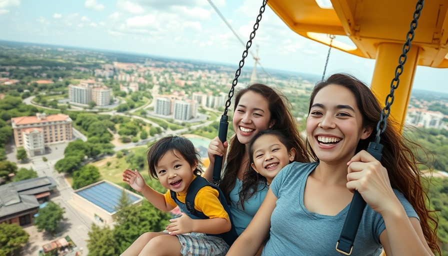 Sky-High Attractions in Orlando: joyful ride with scenic backdrop.