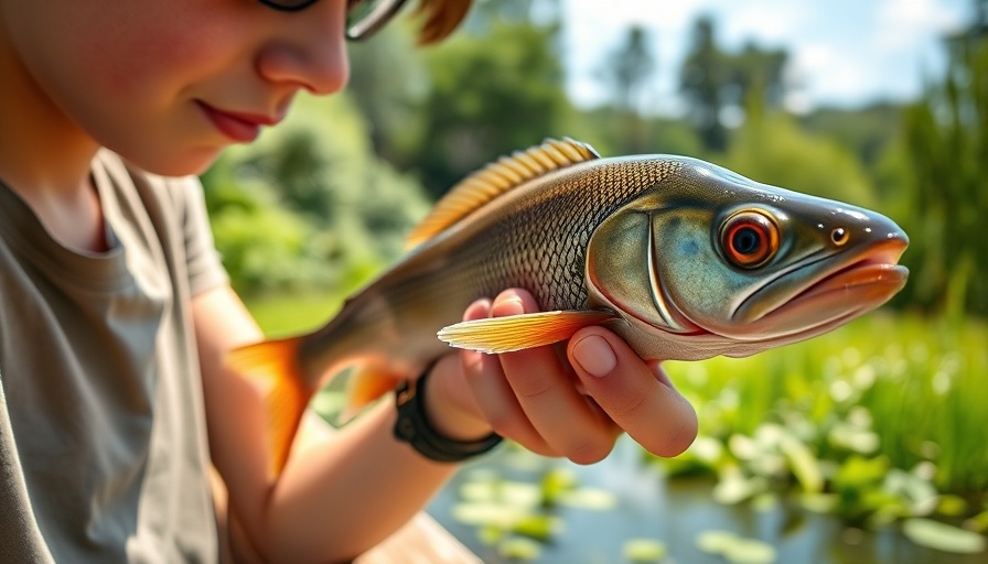 Child holding a catfish near a family-friendly outdoor spot in Orlando.