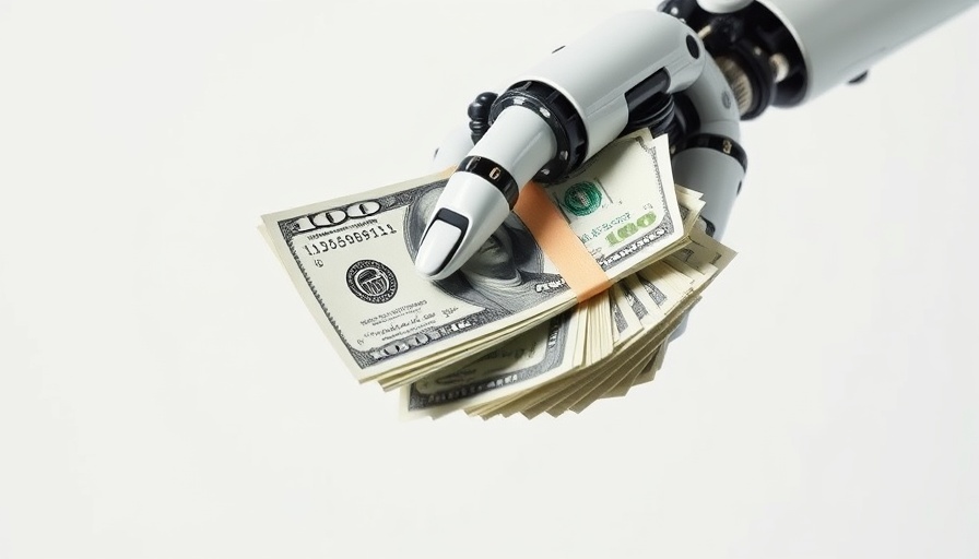 Robot hand holding money, symbolizing AI's hidden price for indie developers.