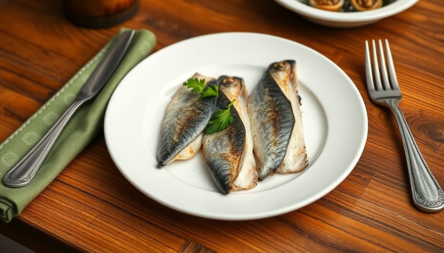 Fresh herring fillets with parsley garnishment, discussing seafood prices demand UK families.