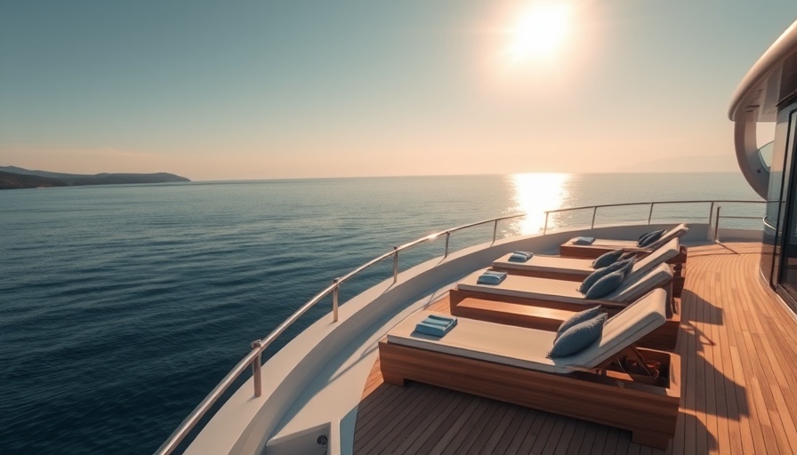 Sleek luxury yacht deck with sun loungers, luxury yacht sales Azimut Benetti