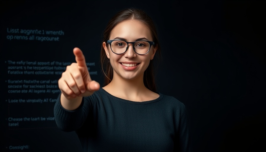 Promotional image for building AI agents course featuring young woman.