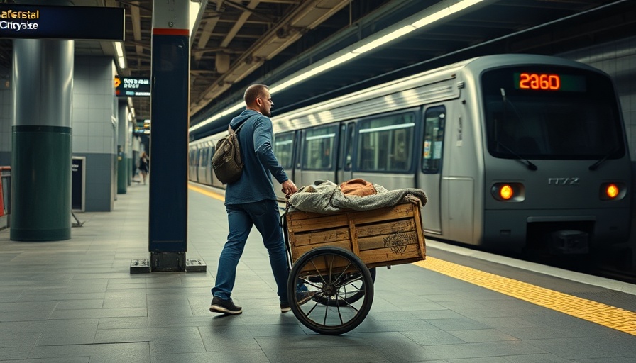 Creative urban hustle on subway platform, how to earn $3,000 a month with no money.