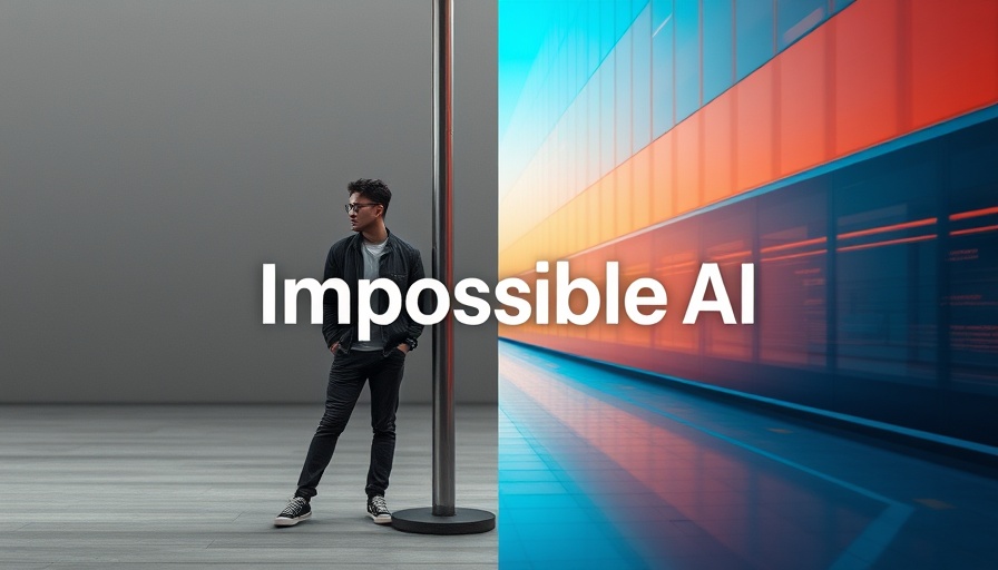 Dynamic split image illustrating AI, contrasting gray and vibrant colors