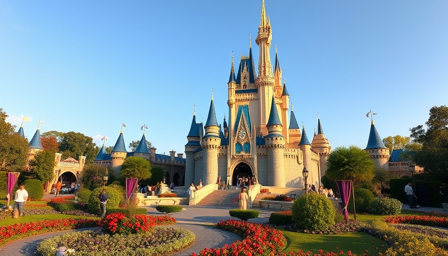 Enchanting Disney castle promoting Imagineering show.
