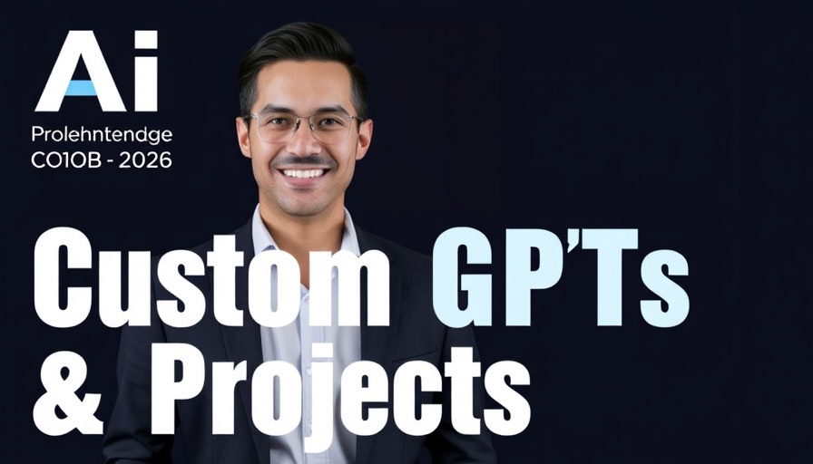 Custom GPTs for Business and Learning event promotion graphic.