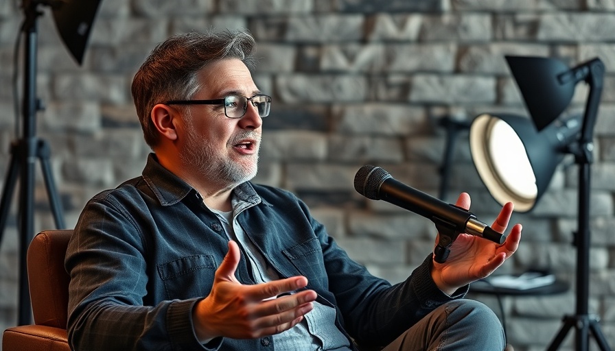 AI for entrepreneurs discussion with animated speaker in studio.
