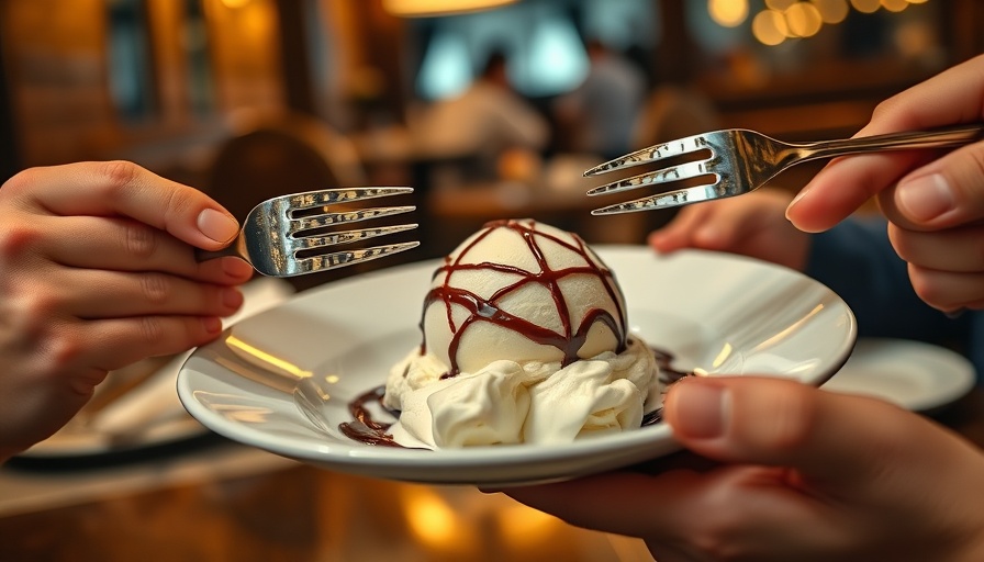 Exquisite dessert at the best dessert restaurant in Orlando, featuring vanilla ice cream and chocolate decor.