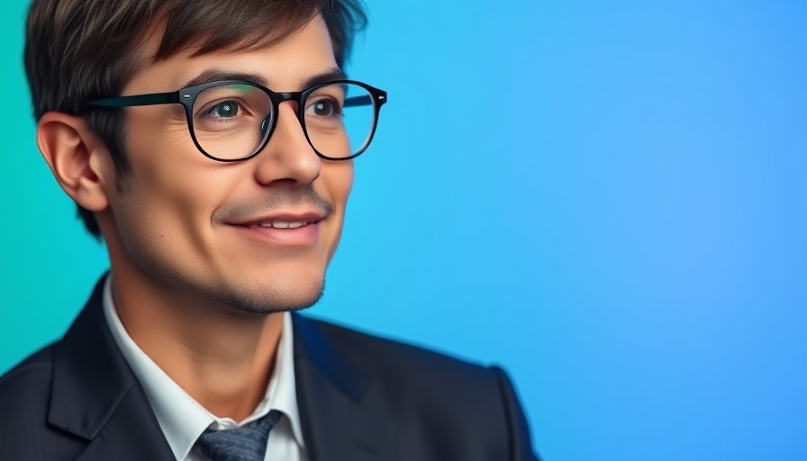 AI-augmented product development cycle concept with professional portrait