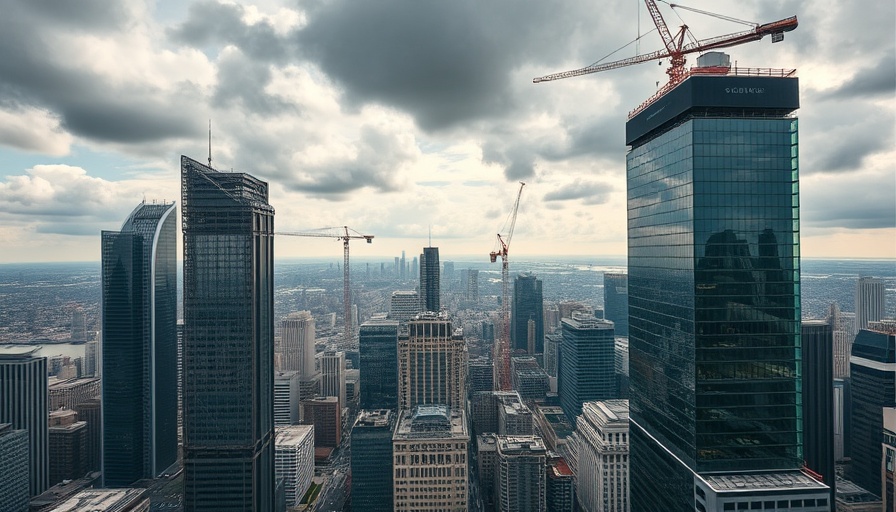 Expansive aerial view of cityscape highlights India home prices set to soar.