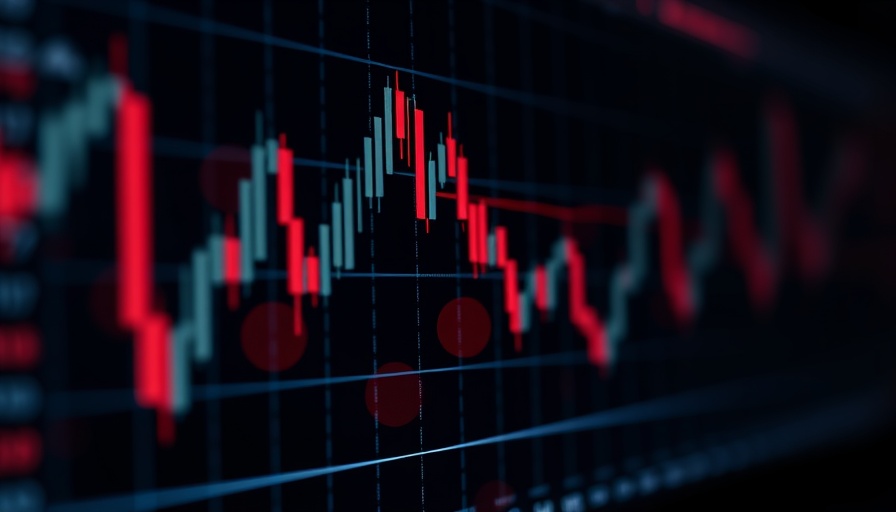 Candlestick Trading Masterclass chart on screen with bokeh lights.
